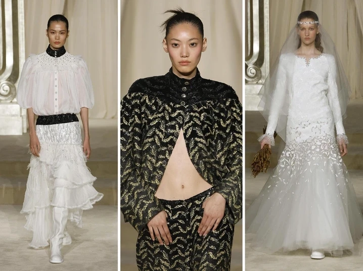Торжество белого и невеста в финале: как прошел показ Chanel — последний перед приходом Матье Блази - «Мода»